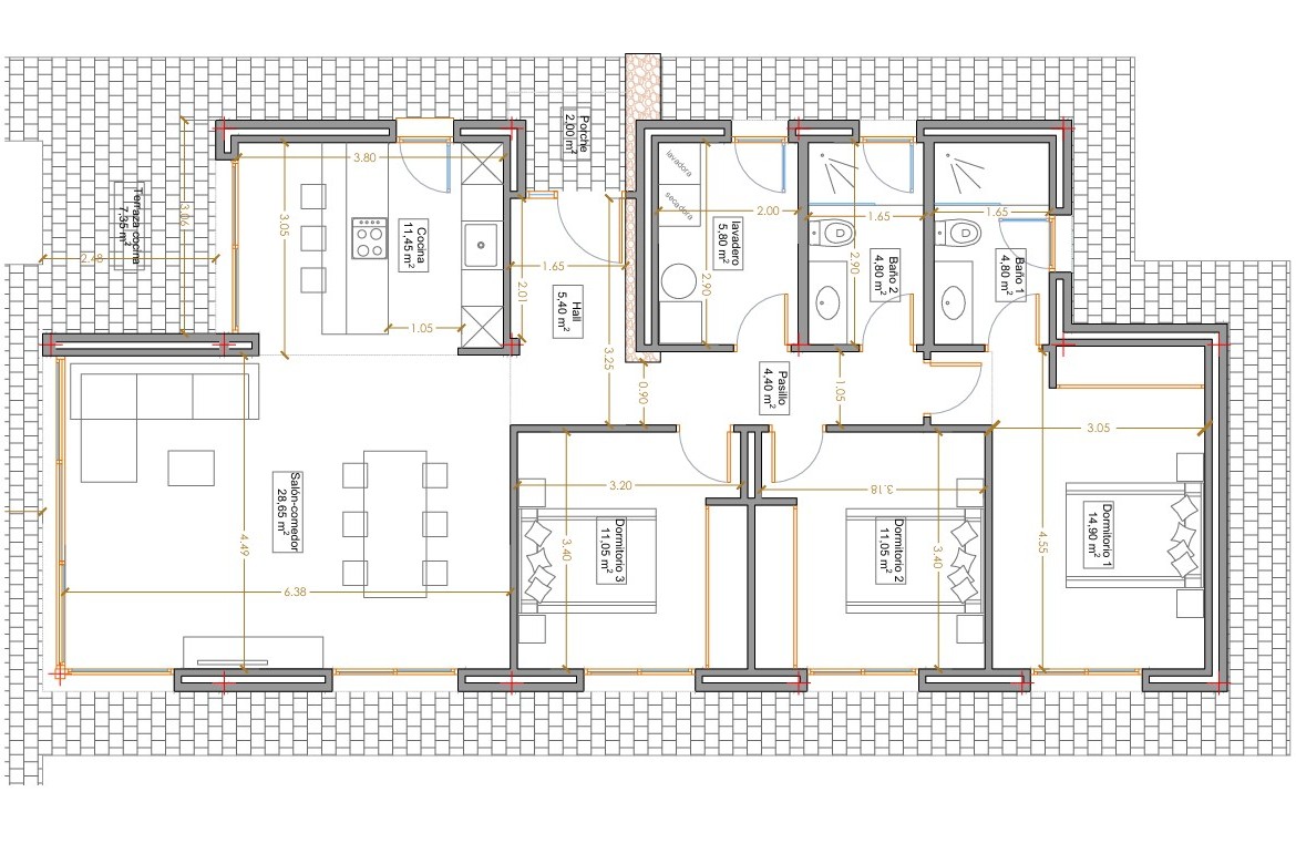 3 Bed, 2 Bath, HouseFor Sale, Els Poblets, Alicante