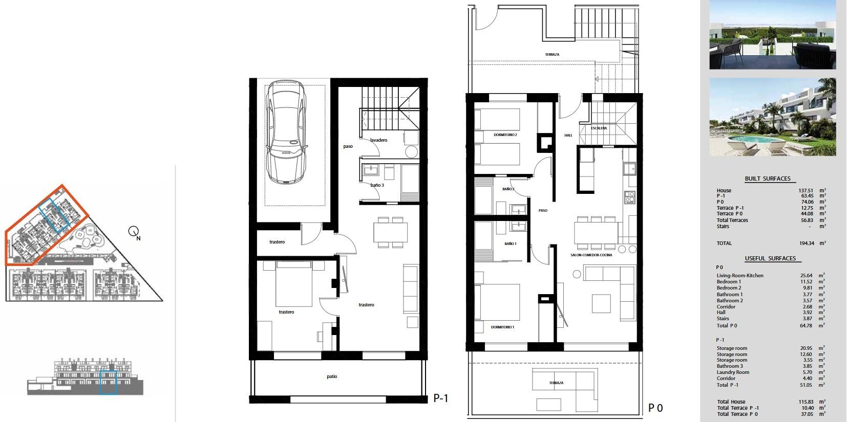 2 Bed, 3 Bath, HouseFor Sale, Torrevieja, Alicante