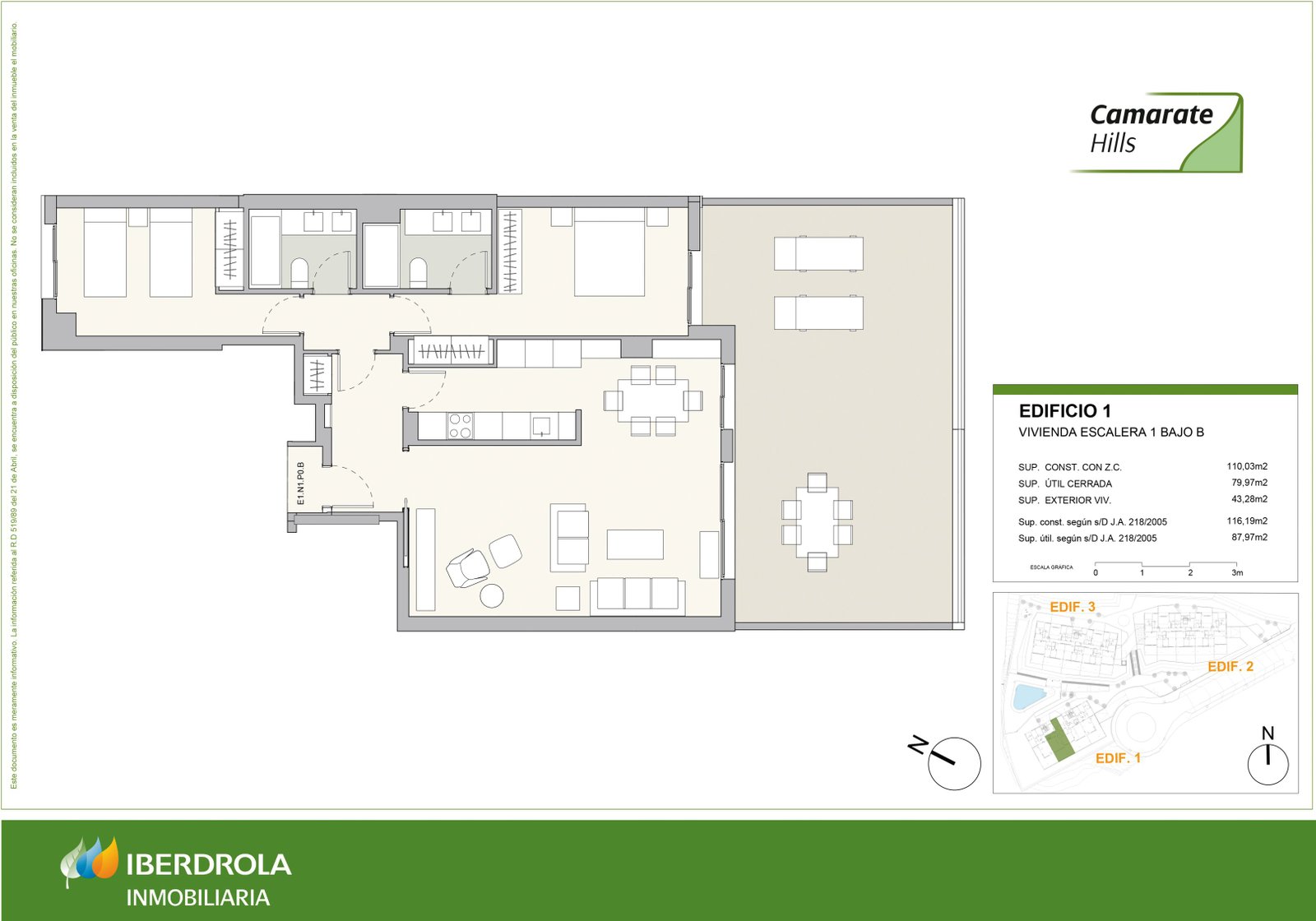 3 Bed, 2 Bath, ApartmentFor Sale, Casares, Malaga
