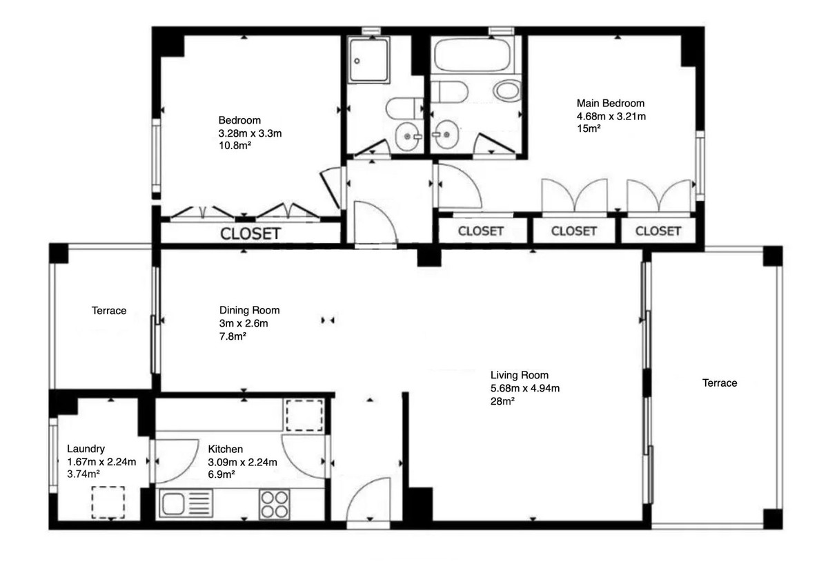 2 Bed, 2 Bath, ApartmentFor Sale, Marbesa, Malaga