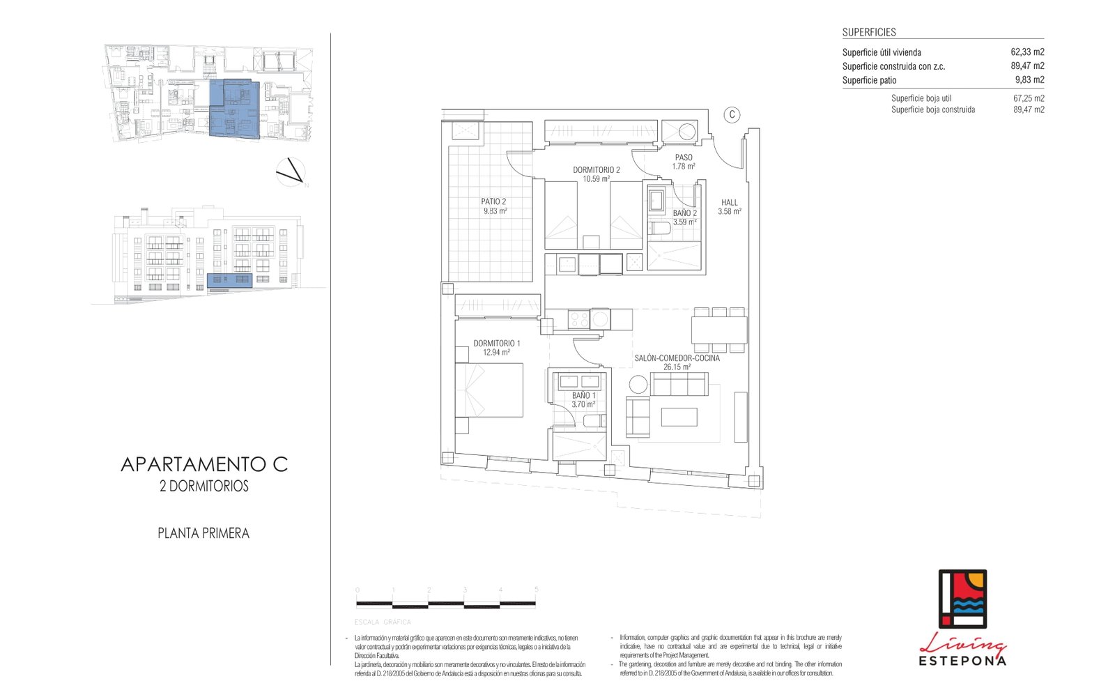 2 Bed, 2 Bath, ApartmentFor Sale, Estepona, Malaga
