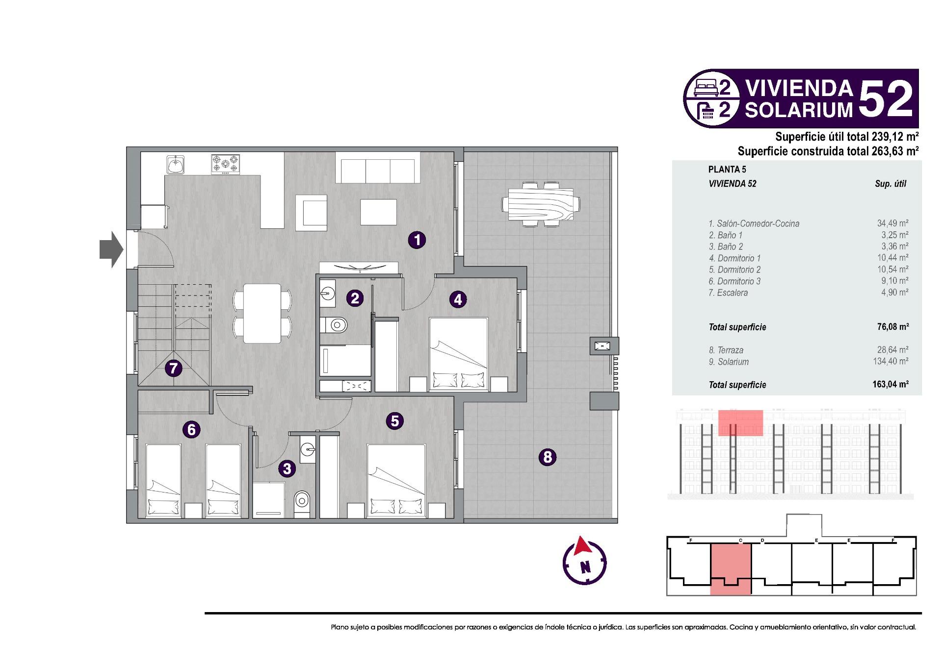 3 Bed, 2 Bath, ApartmentFor Sale, Torrevieja, Costa Blanca