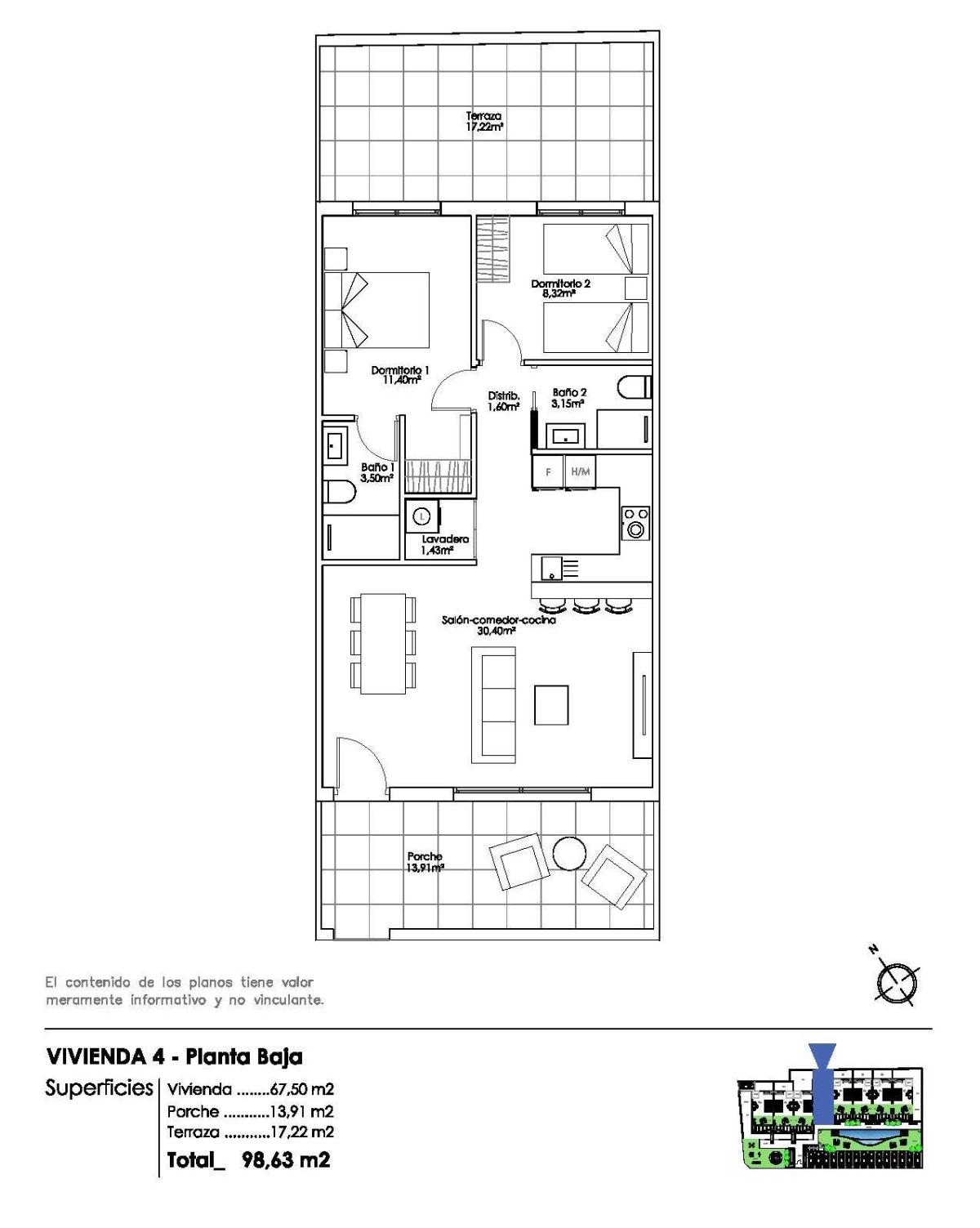 2 Bed, 2 Bath, HouseFor Sale, Pilar De La Horadada, Costa Blanca