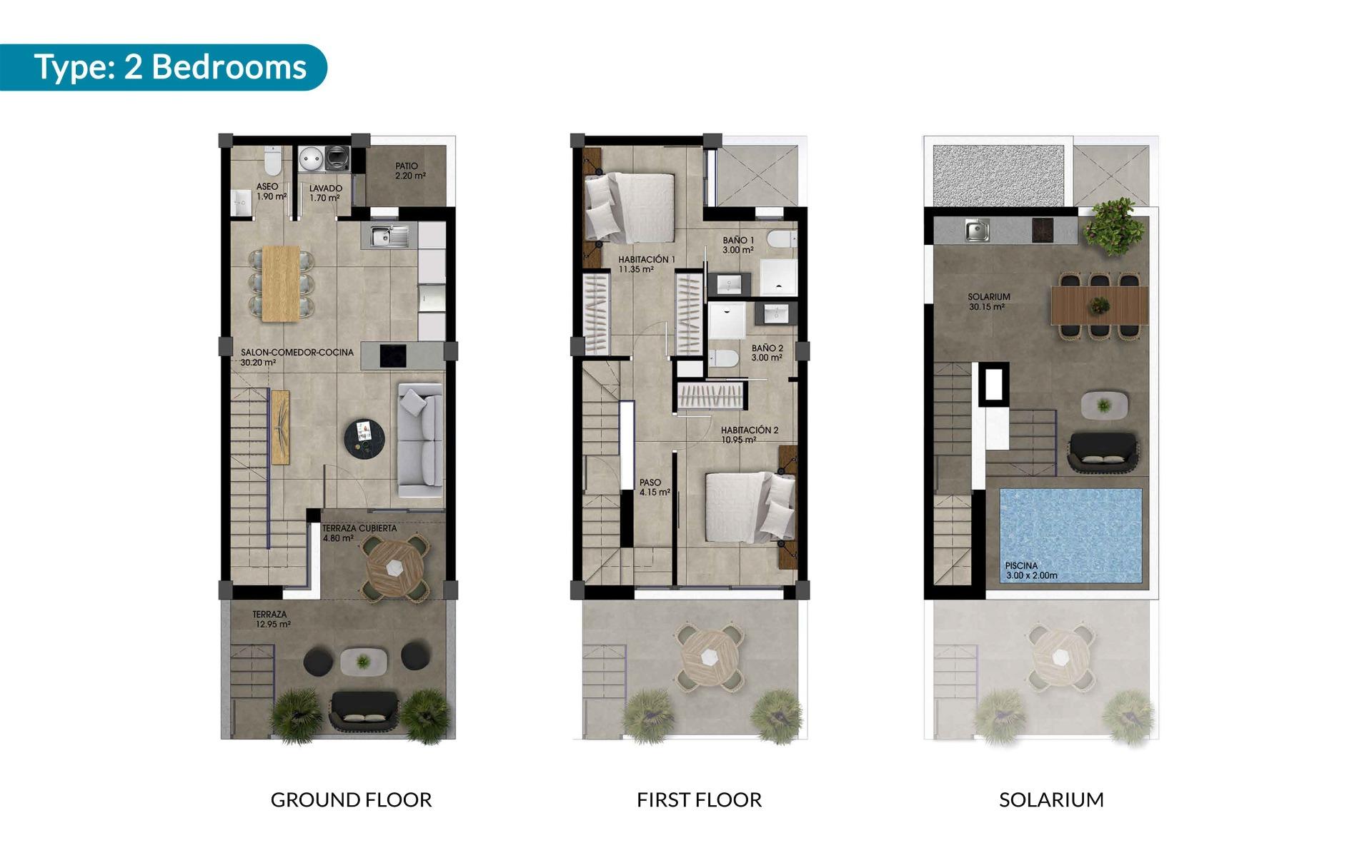 2 Bed, 3 Bath, HouseFor Sale, Dolores, Costa Blanca