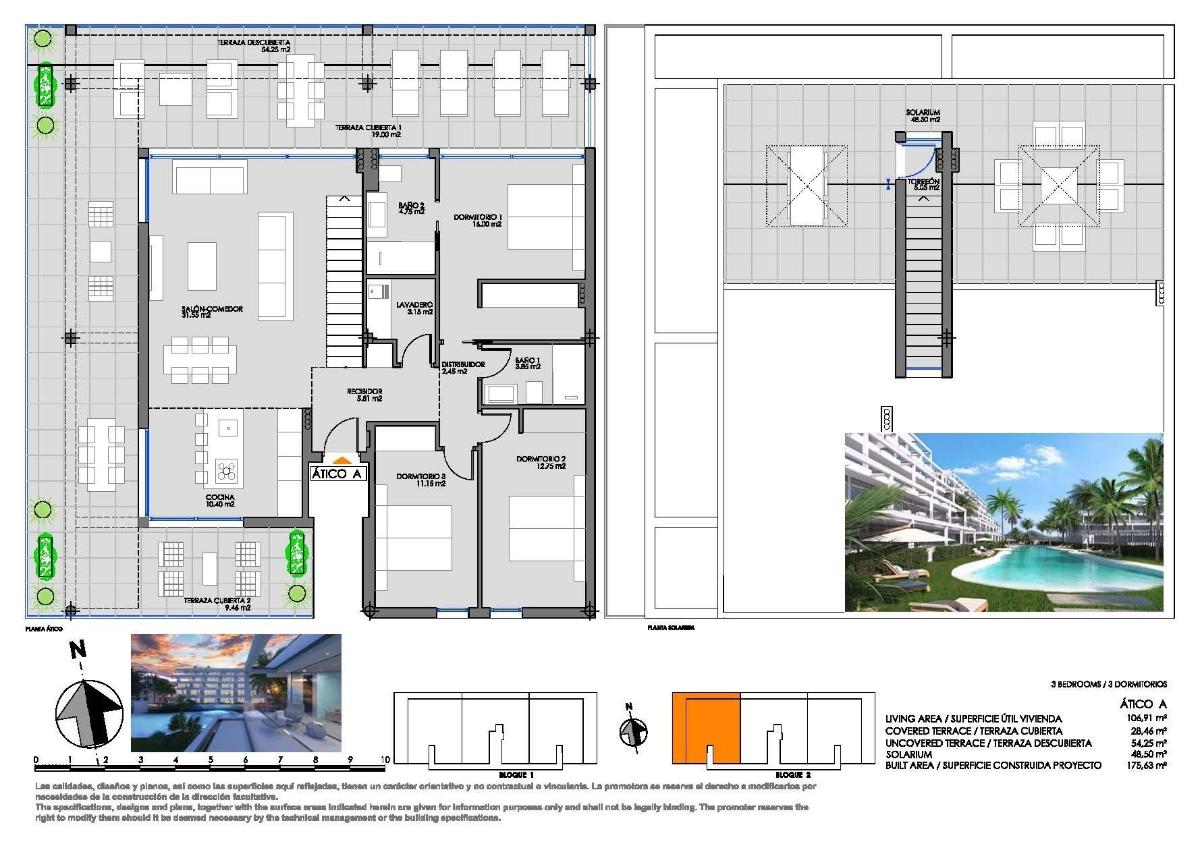 3 Bed, 2 Bath, ApartmentFor Sale, Mar De Cristal, Murcia