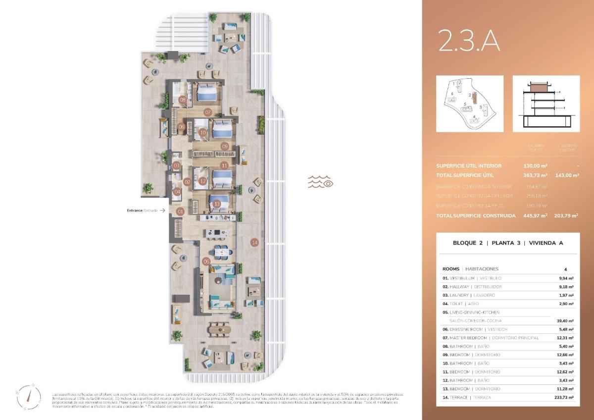 4 Bed, 4 Bath, ApartmentFor Sale, Mijas, Costa del Sol