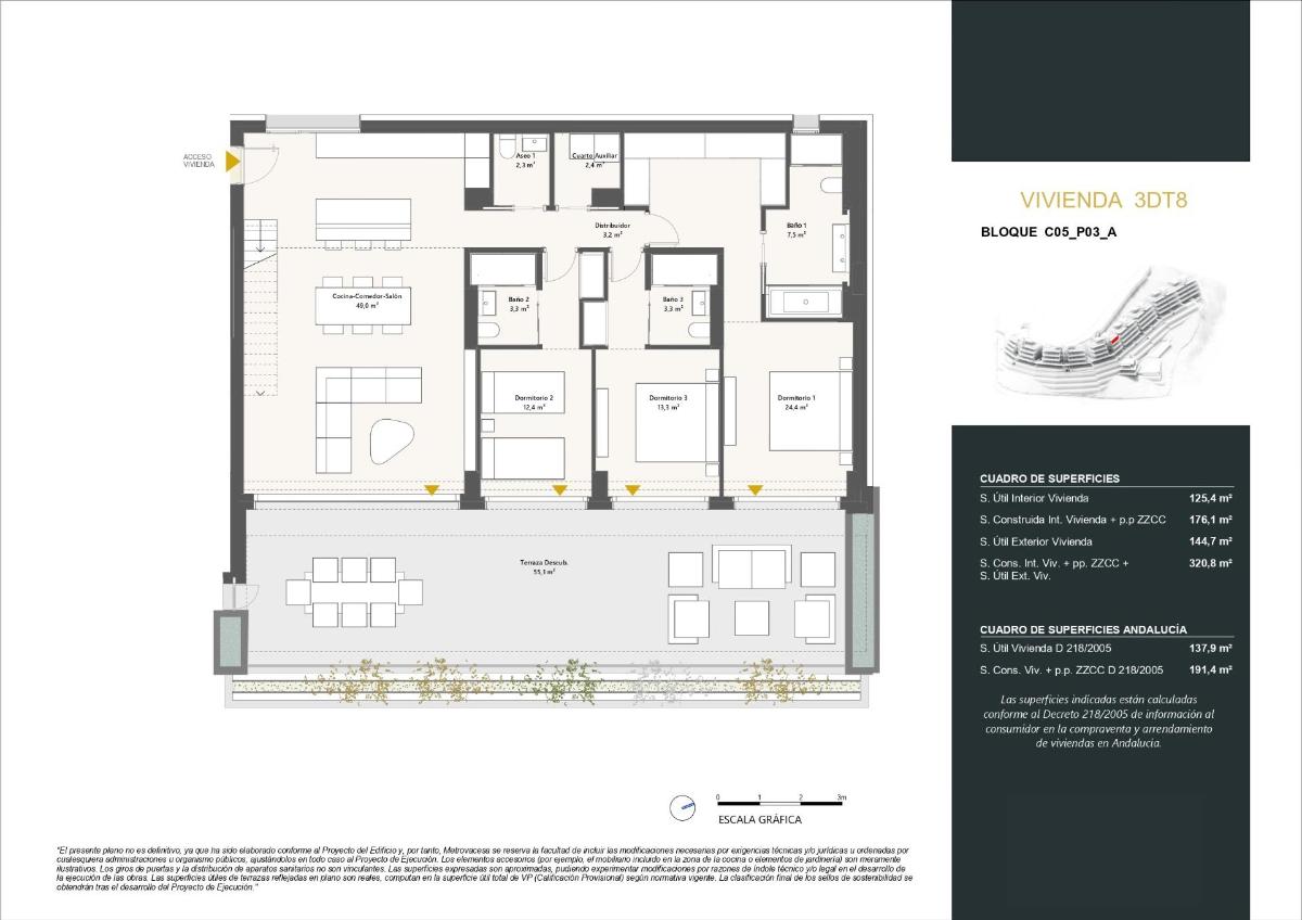 3 Bed, 3 Bath, ApartmentFor Sale, Benahavis, Costa del Sol