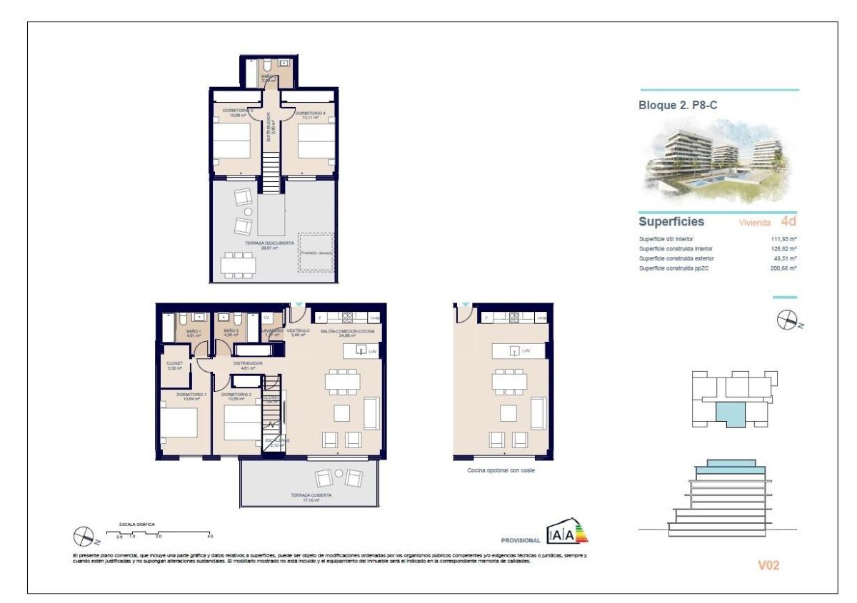 4 Bed, 3 Bath, ApartmentFor Sale, Villajoyosa, Costa Blanca