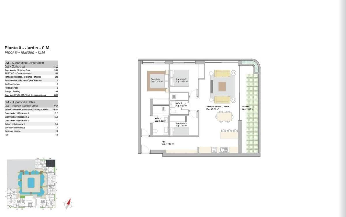 3 Bed, 2 Bath, ApartmentFor Sale, San Pedro de Alcantara, Costa del Sol