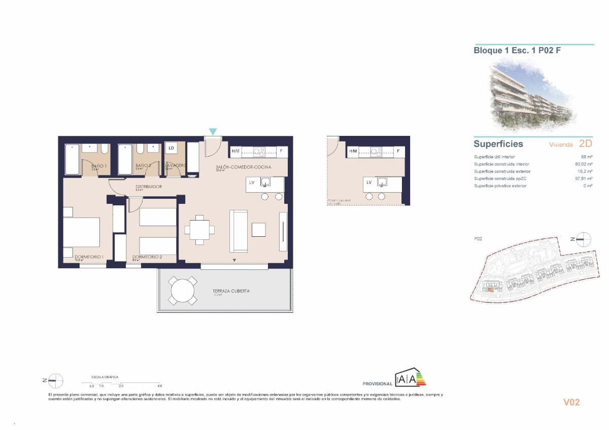 2 Bed, 2 Bath, ApartmentFor Sale, Denia, Costa Blanca