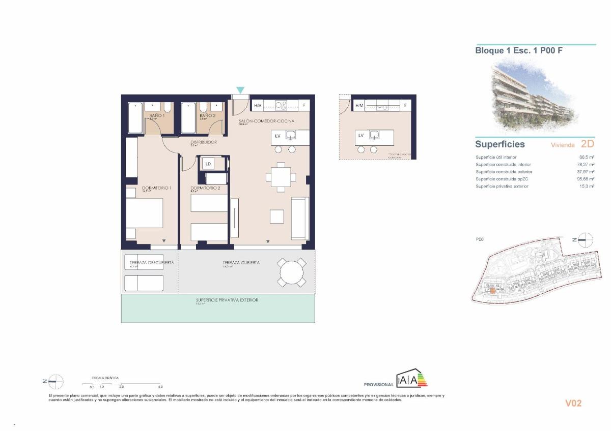 2 Bed, 2 Bath, ApartmentFor Sale, Denia, Costa Blanca