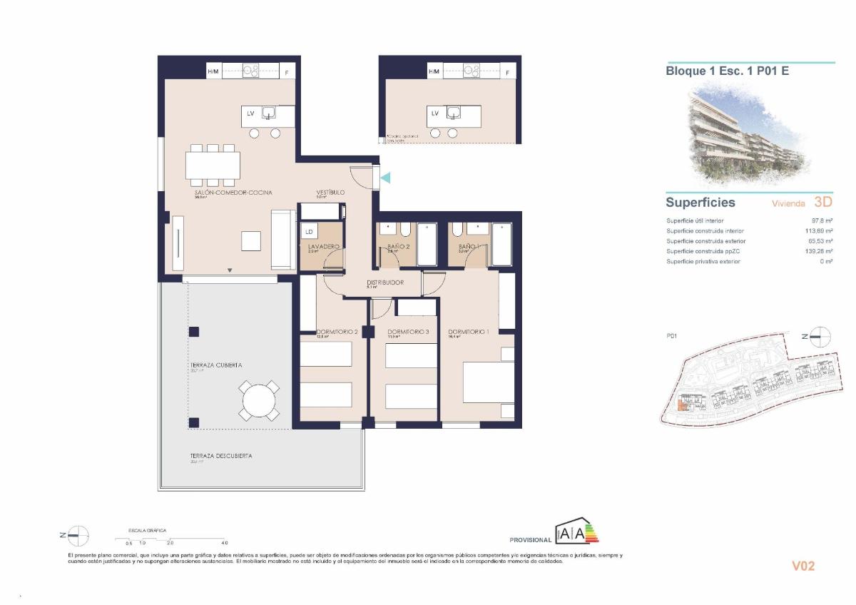 3 Bed, 2 Bath, ApartmentFor Sale, Denia, Costa Blanca