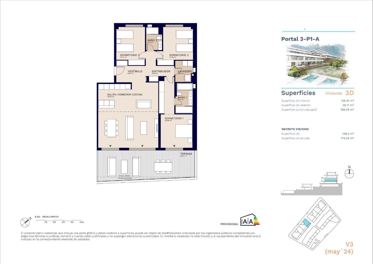 3 Bed, 2 Bath, ApartmentFor Sale, Estepona, Costa del Sol