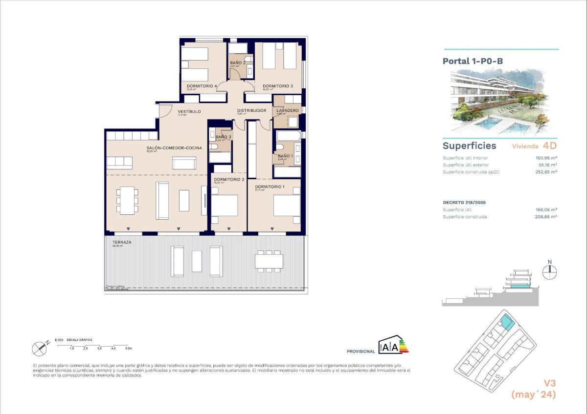 4 Bed, 3 Bath, ApartmentFor Sale, Estepona, Costa del Sol