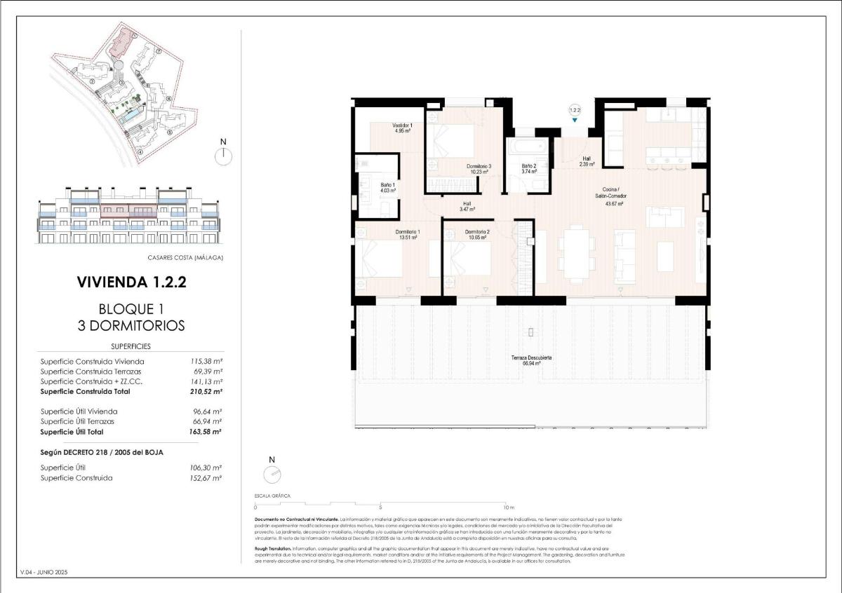 3 Bed, 2 Bath, ApartmentFor Sale, Casares, Costa del Sol