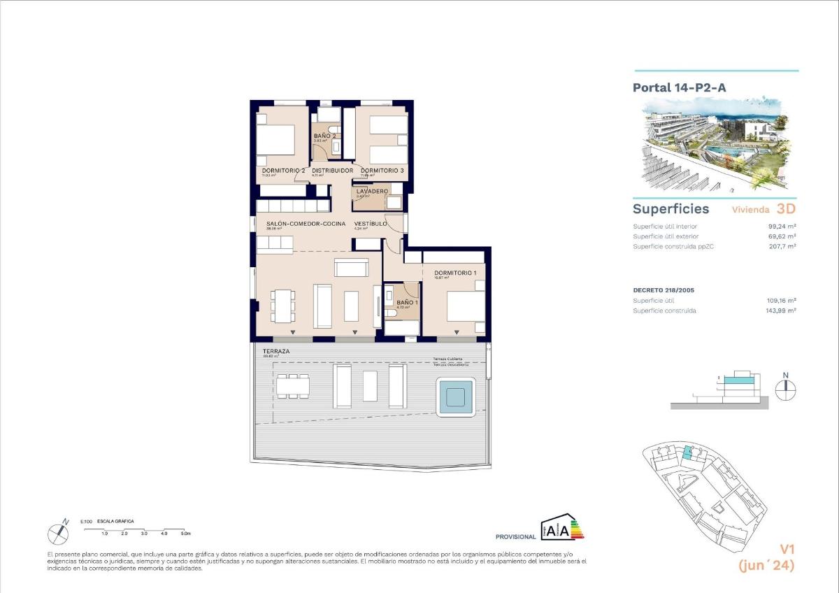 3 Bed, 2 Bath, ApartmentFor Sale, Estepona, Costa del Sol