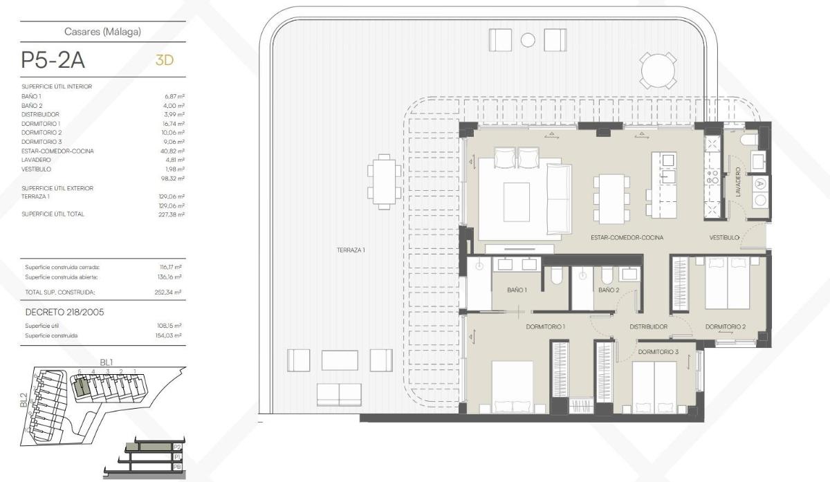 3 Bed, 2 Bath, ApartmentFor Sale, Casares, Costa del Sol