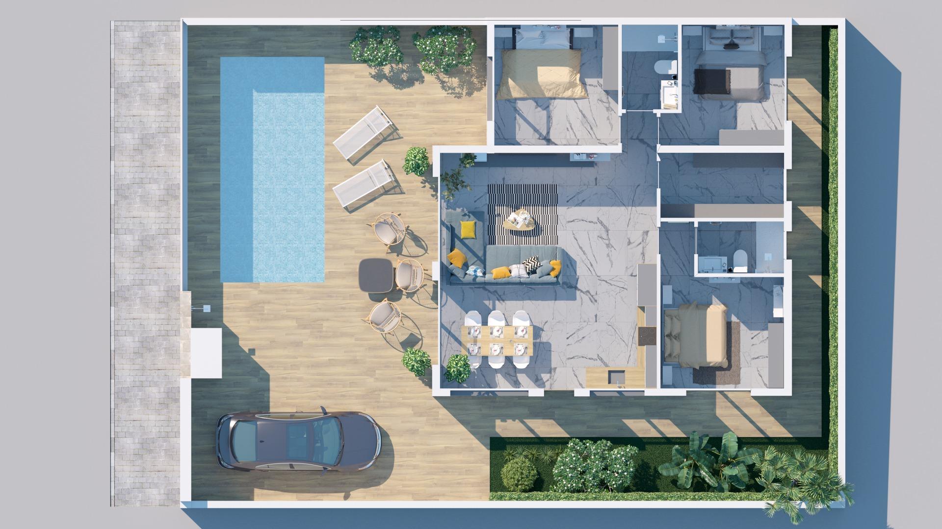 3 Bed, 2 Bath, HouseFor Sale, Ciudad Quesada, Alicante