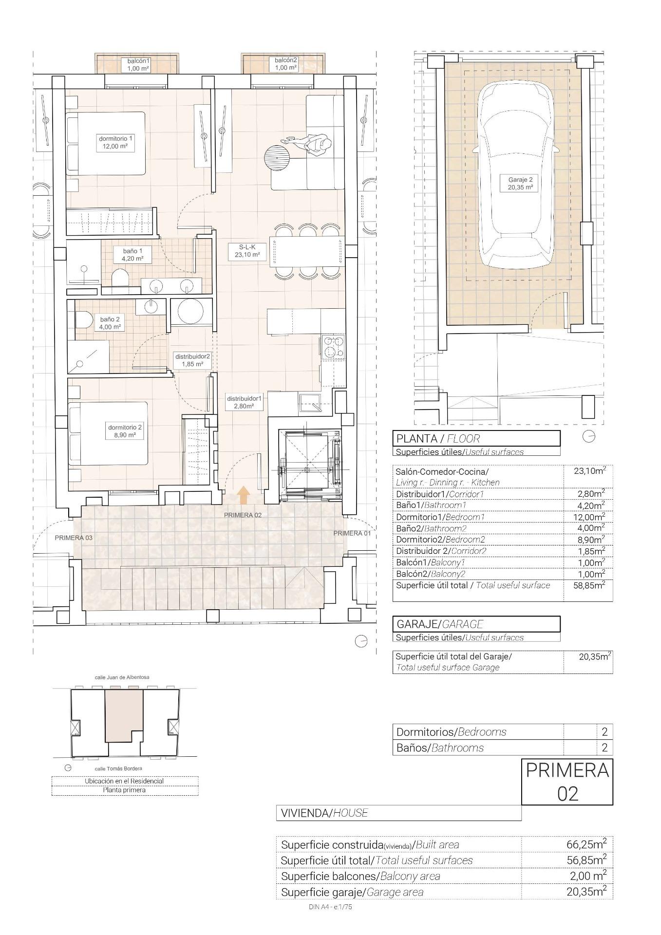 2 Bed, 2 Bath, ApartmentFor Sale, Hondon De Las Nieves, Alicante