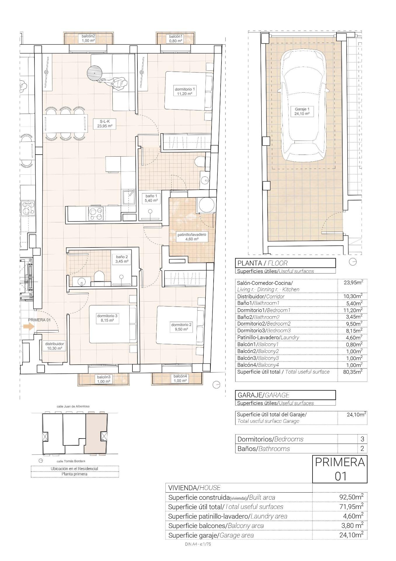 3 Bed, 2 Bath, ApartmentFor Sale, Hondon De Las Nieves, Alicante