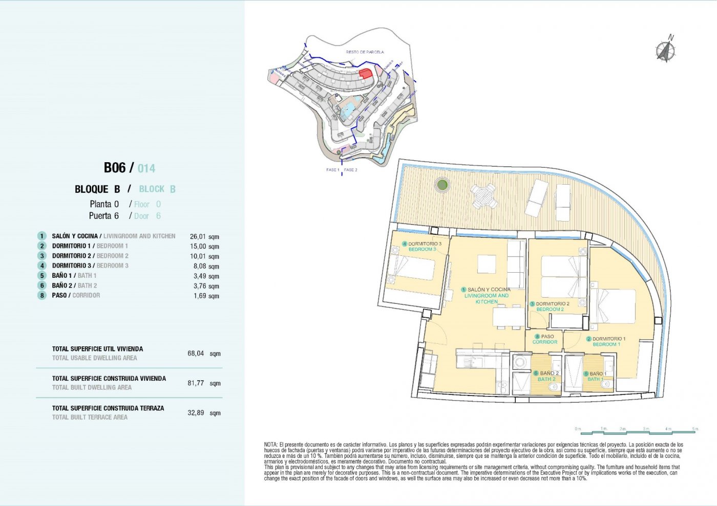3 Bed, 2 Bath, ApartmentFor Sale, Aguilas, Murcia