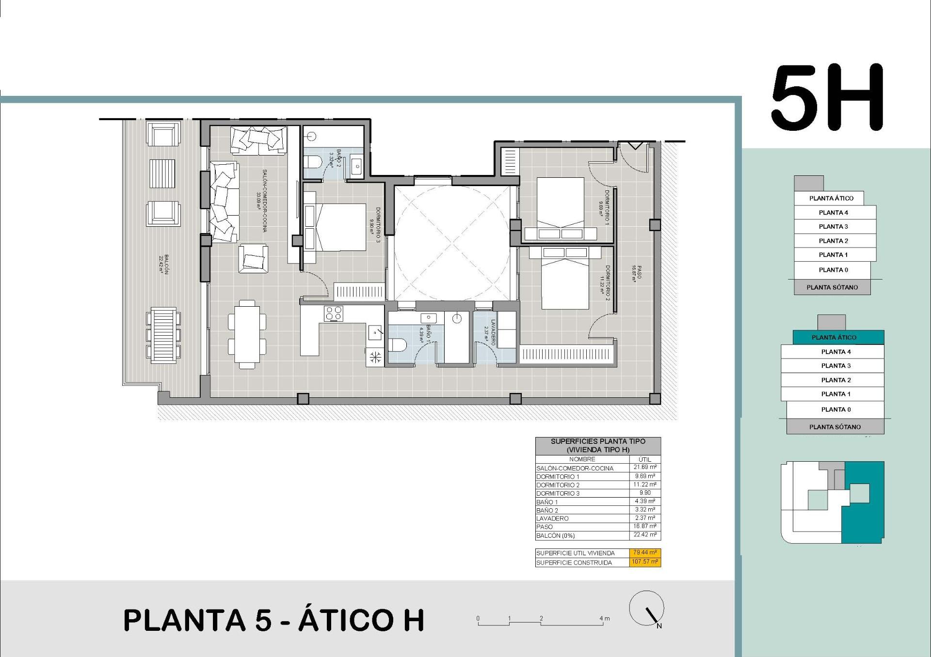3 Bed, 2 Bath, ApartmentFor Sale, Torrevieja, Alicante