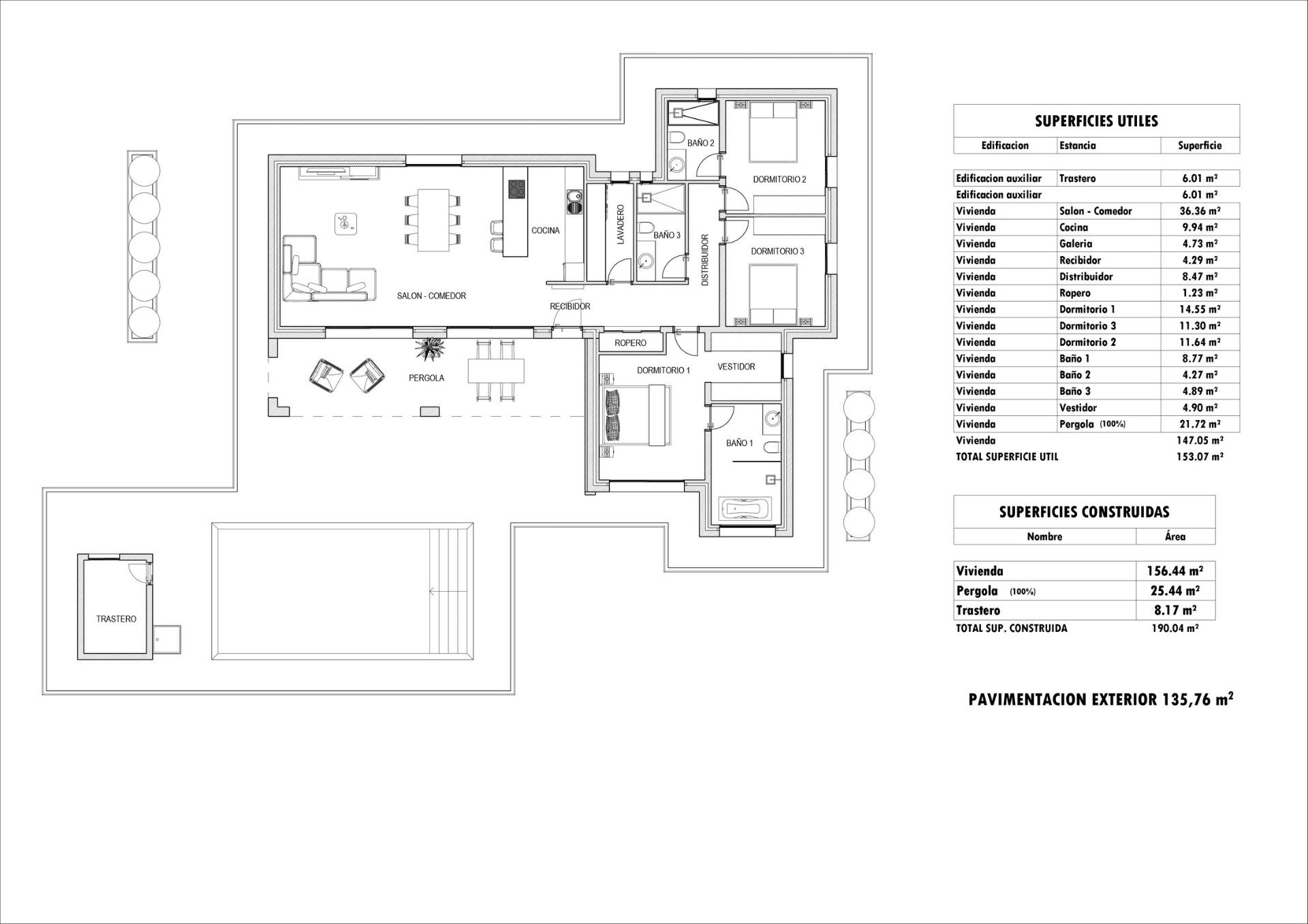 3 Bed, 3 Bath, HouseFor Sale, Aspe, Alicante