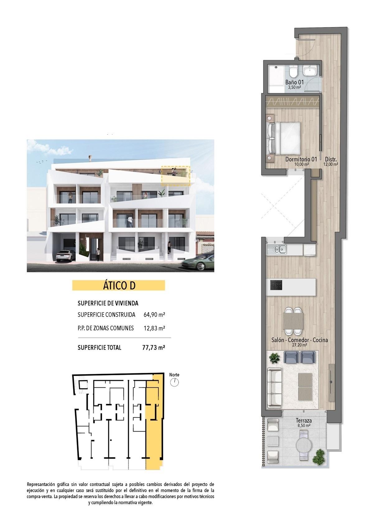 1 Bed, 1 Bath, ApartmentFor Sale, Torrevieja, Alicante
