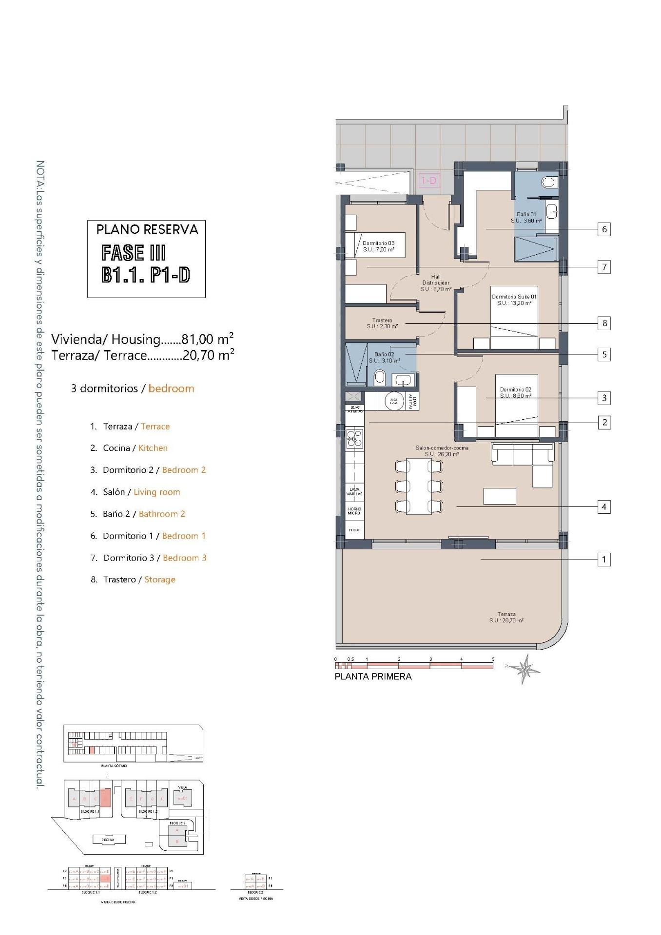 3 Bed, 2 Bath, ApartmentFor Sale, Los Alcazares, Murcia