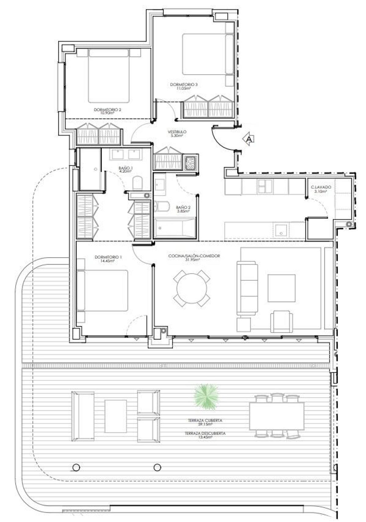 3 Bed, 2 Bath, ApartmentFor Sale, Estepona, Costa del Sol