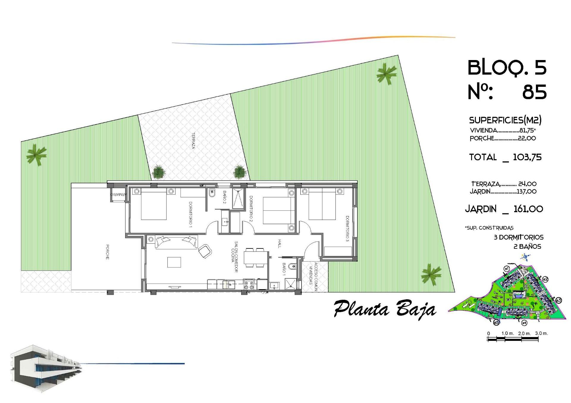 3 Bed, 2 Bath, ApartmentFor Sale, Guardamar Del Segura, Alicante