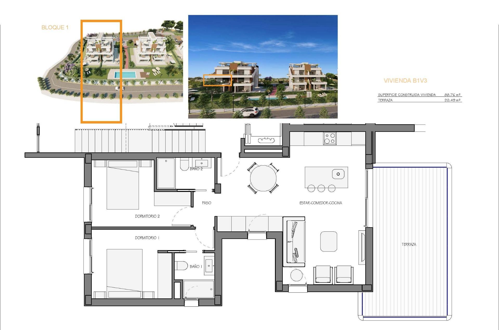 2 Bed, 2 Bath, ApartmentFor Sale, Fuente Alamo, Murcia