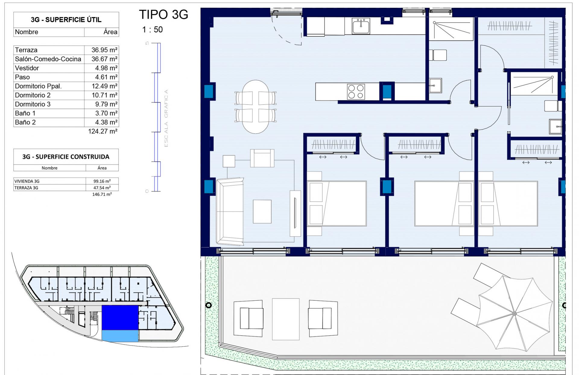 3 Bed, 2 Bath, ApartmentFor Sale, Alfas del Pi, Alicante