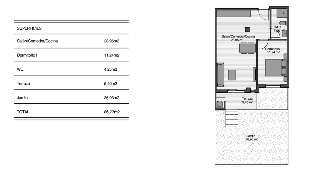 1 Bed, 1 Bath, ApartmentFor Sale, San Miguel de Salinas, Alicante