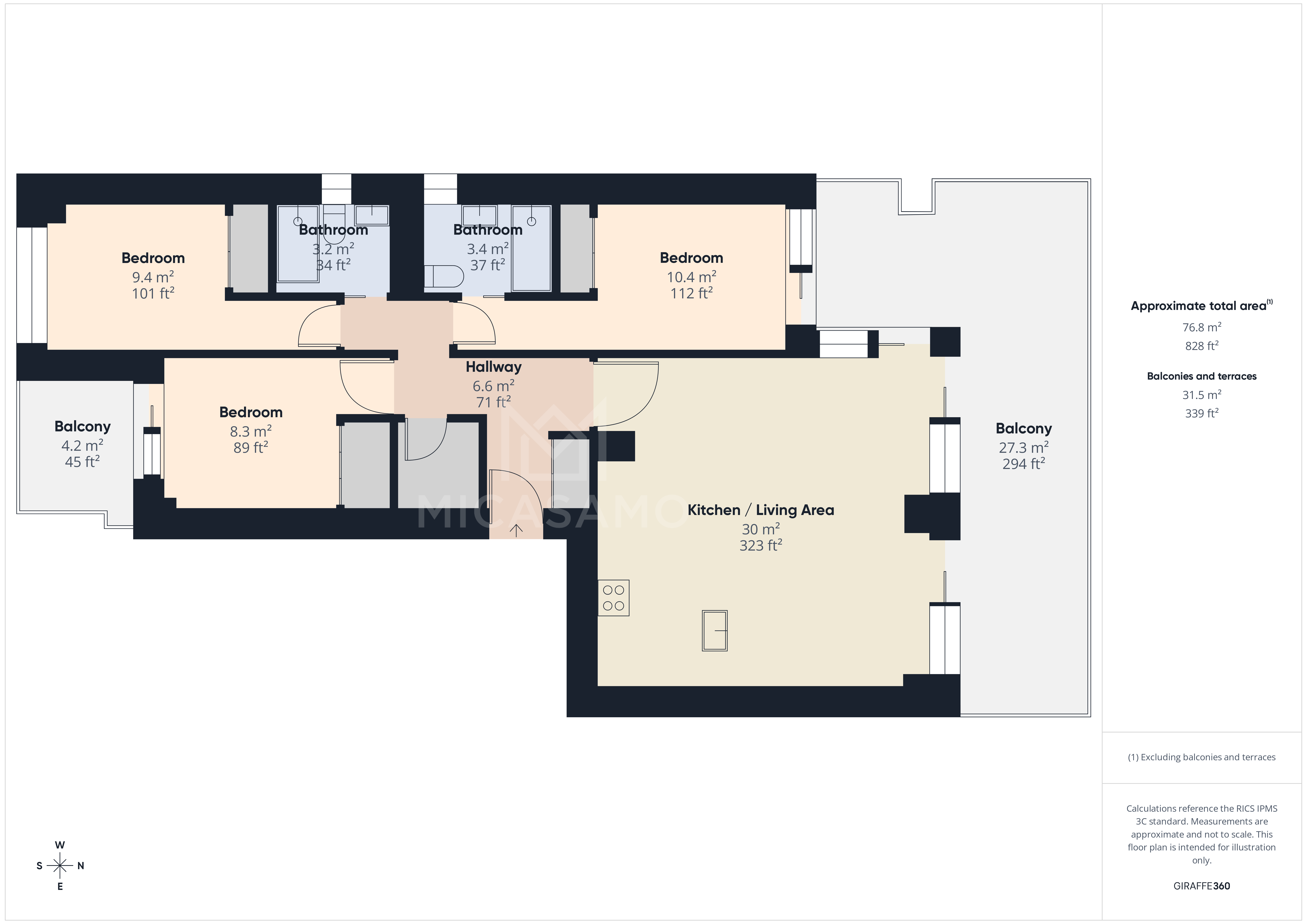 3 Bed, 2 Bath, ApartmentFor Sale, Playa Honda, Murcia