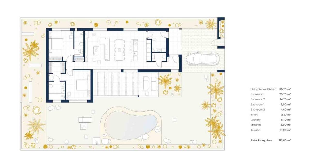 2 Bed, 2 Bath, HouseFor Sale, Banos y Mendigo, Murcia