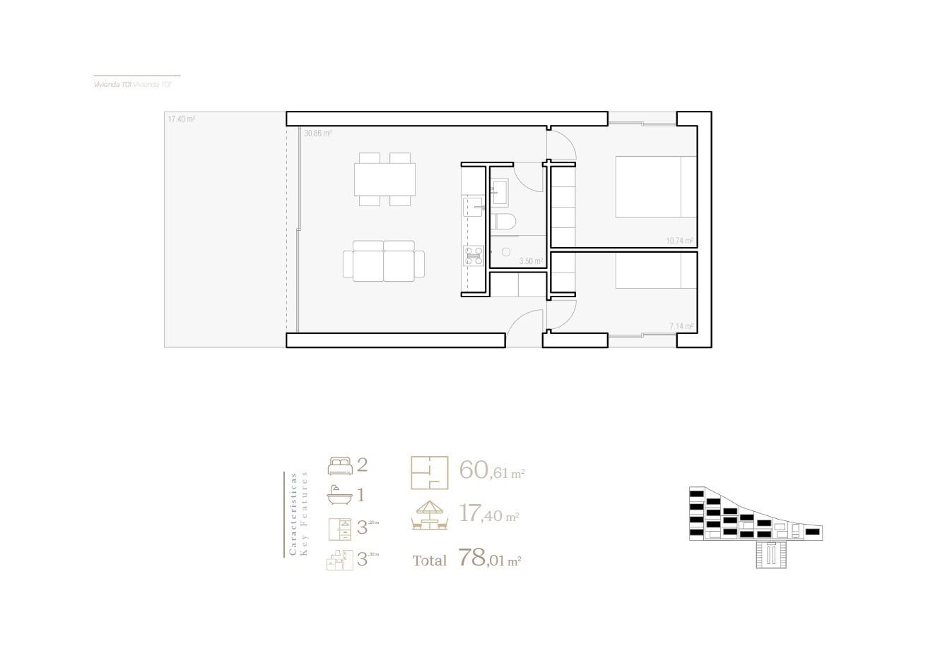 2 Bed, 1 Bath, HouseFor Sale, Alfas del Pi, Alicante