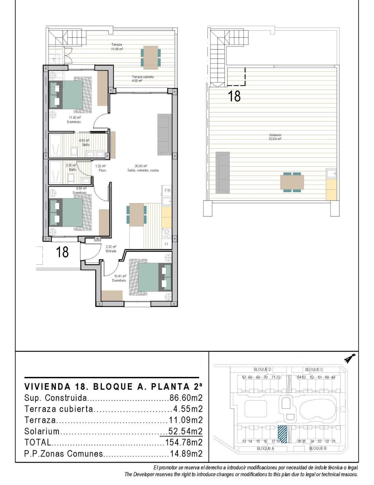3 Bed, 2 Bath, ApartmentFor Sale, San Cayetano, Murcia