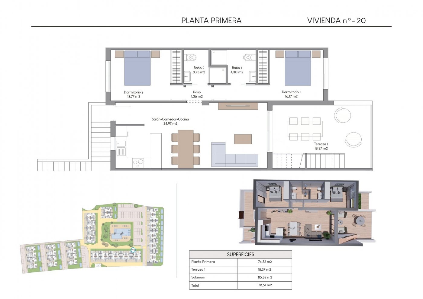 2 Bed, 2 Bath, HouseFor Sale, Finestrat, Alicante