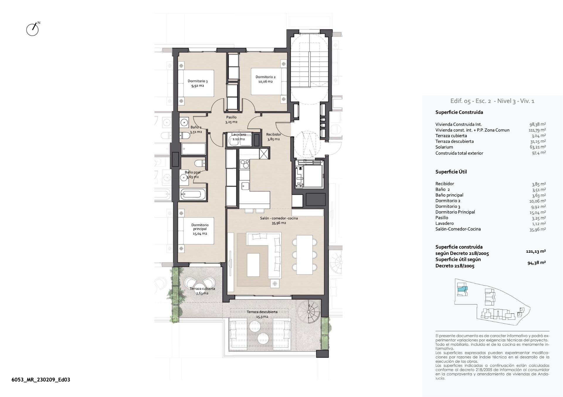 3 Bed, 2 Bath, ApartmentFor Sale, Benalmadena, Malaga