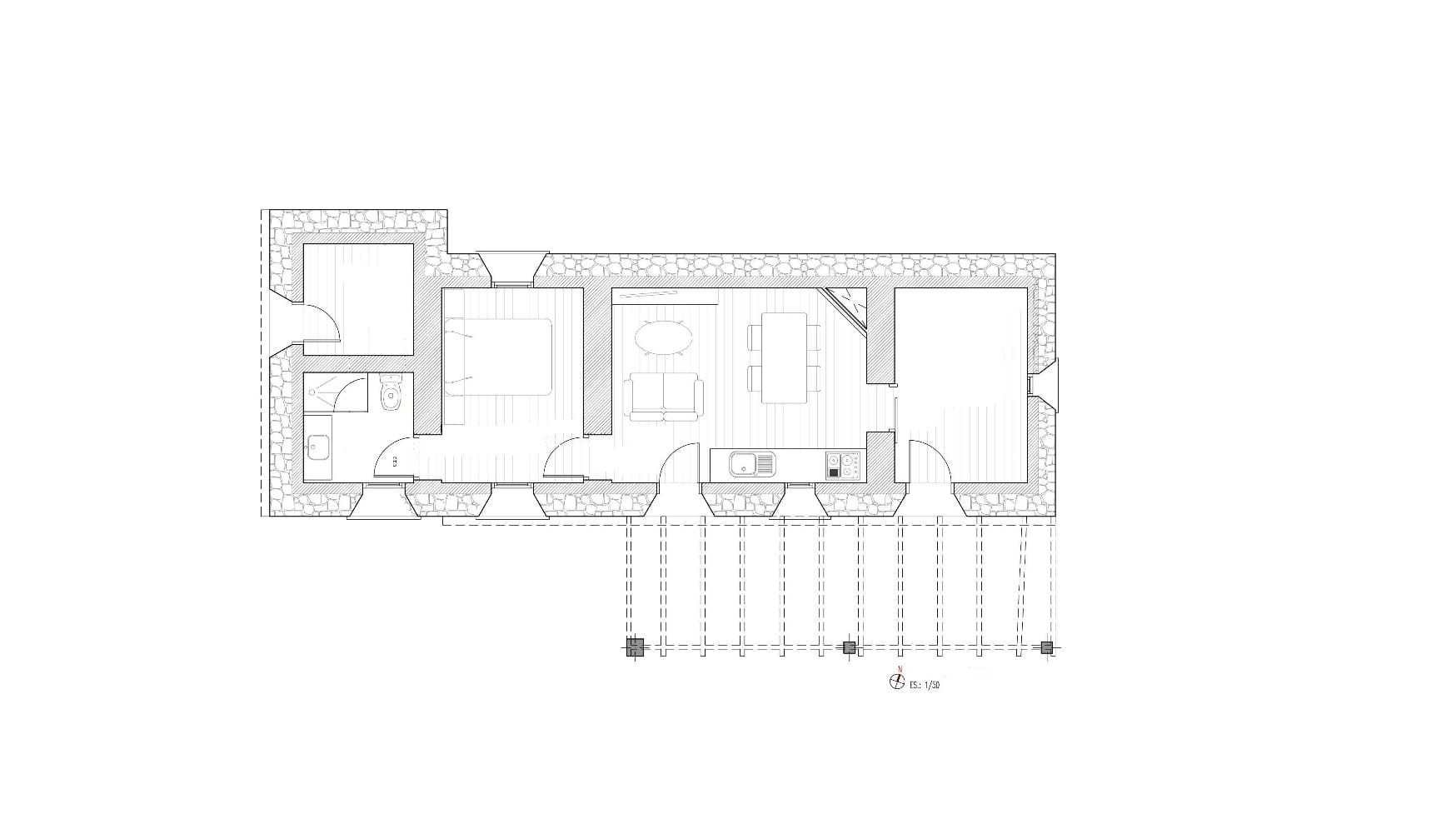 2 Bed, 1 Bath, HouseFor Sale, Buger, Baleares