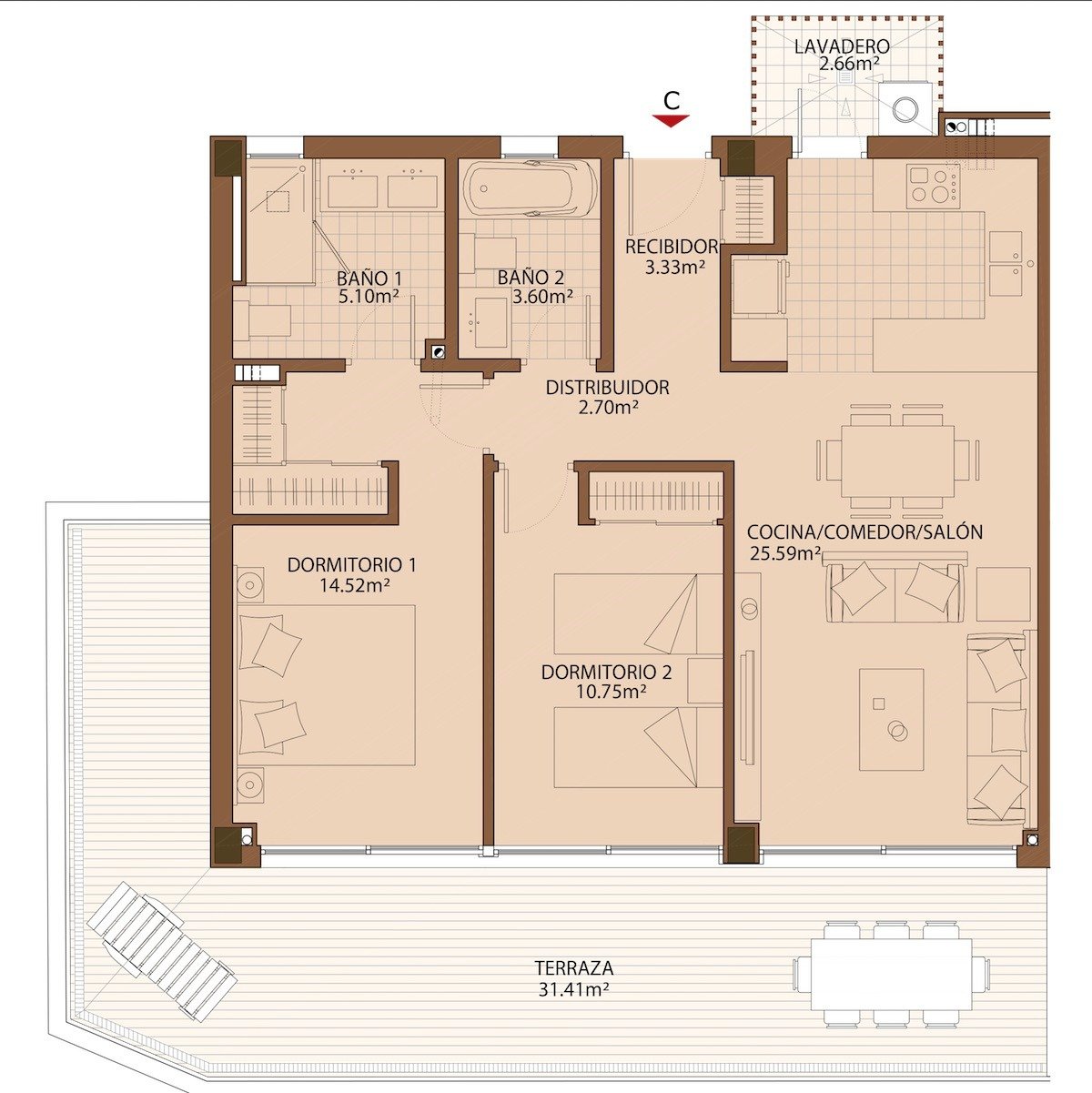2 Bed, 2 Bath, ApartmentFor Sale, Fuengirola, Malaga
