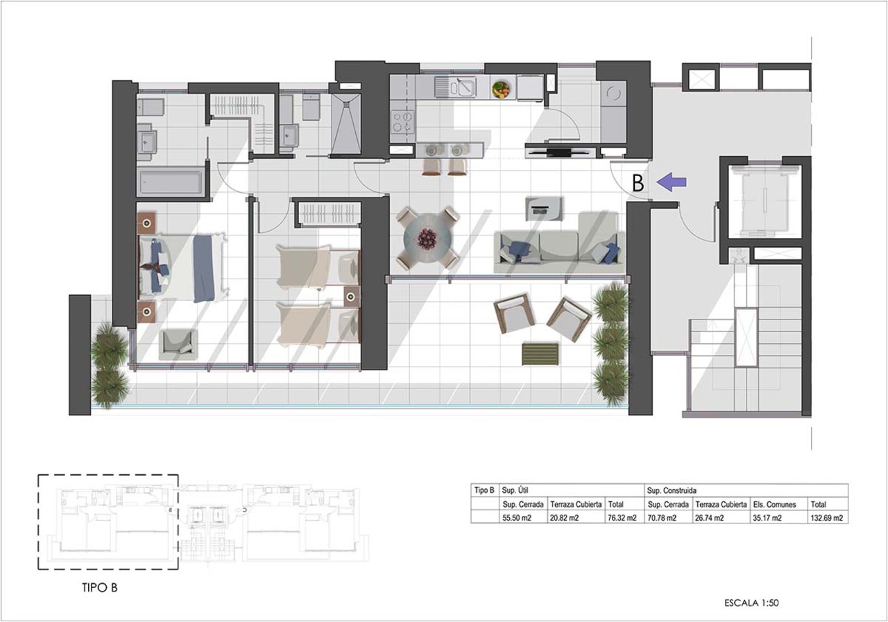 2 Bed, 2 Bath, ApartmentFor Sale, Benidorm, Alicante