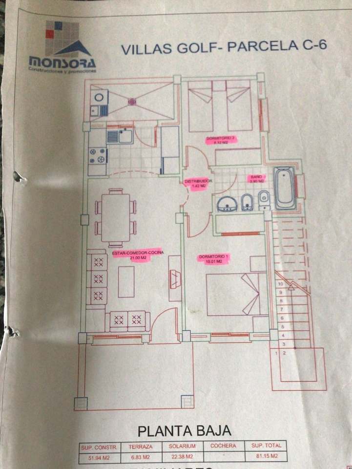 2 Bed, 1 Bath, HouseFor Sale, Camposol, Murcia