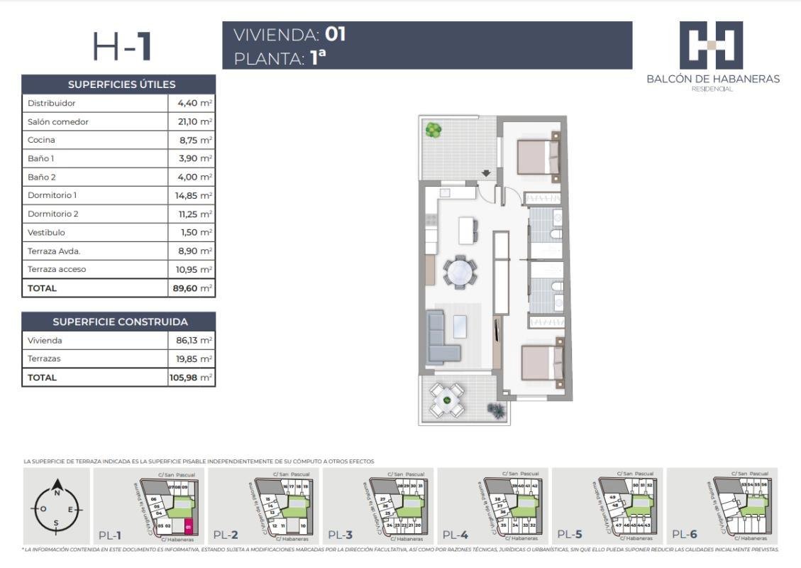 Torrevieja, Alicante, 2 Bedrooms Bedrooms, ,2 BathroomsBathrooms,For Sale,455055