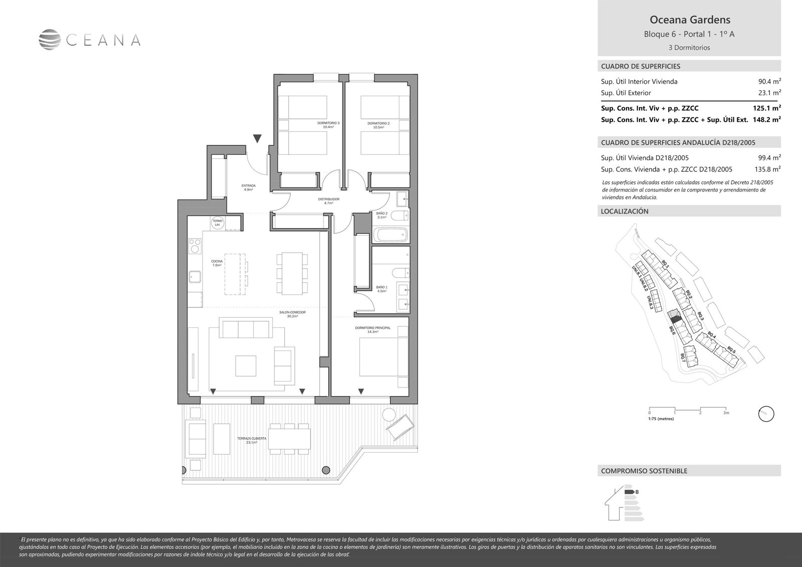 3 Bed, 2 Bath, ApartmentFor Sale, Estepona, Malaga