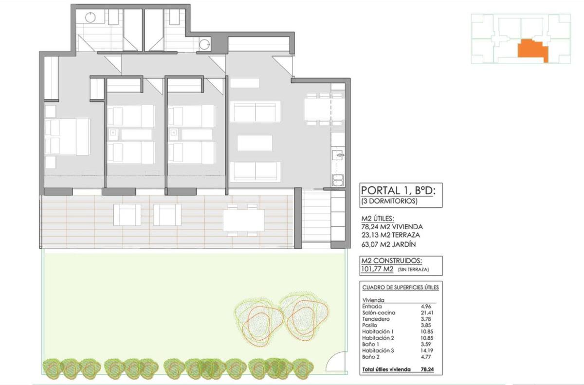 3 Bed, 2 Bath, ApartmentFor Sale, Javea Xabia, Costa Blanca