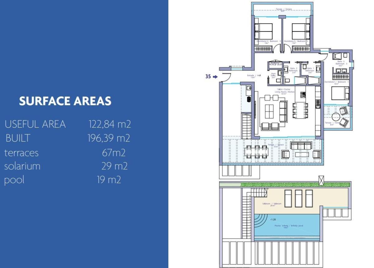 3 Bed, 2 Bath, ApartmentFor Sale, Estepona, Costa del Sol
