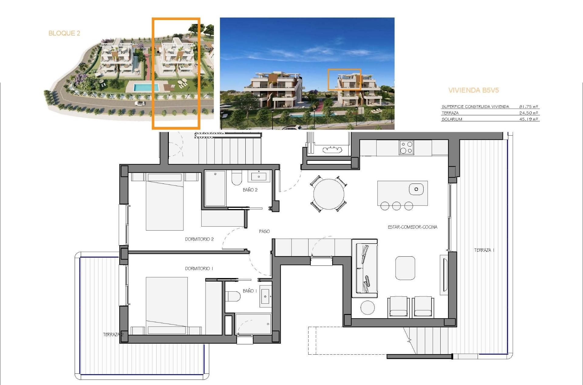 2 Bed, 2 Bath, ApartmentFor Sale, Fuente Alamo, Murcia