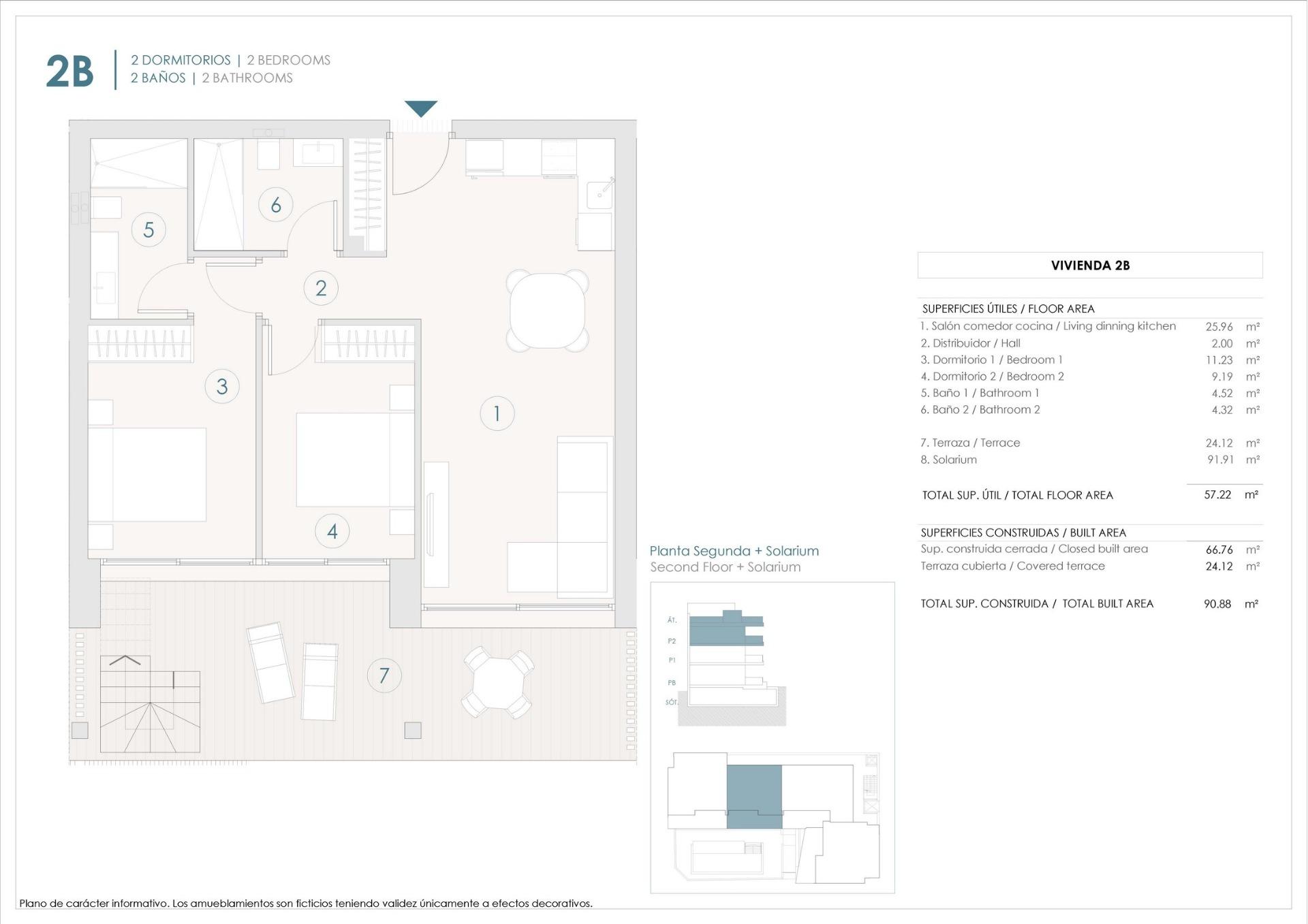 2 Bed, 2 Bath, ApartmentFor Sale, Benijofar, Alicante